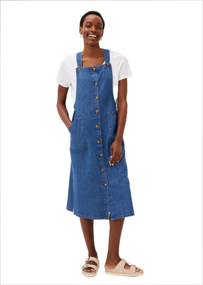  Irena Denim Pinafore Dress Denim 220962354