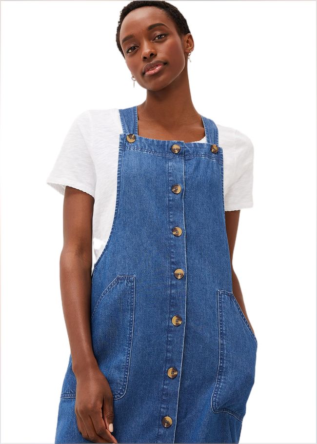  Irena Denim Pinafore Dress Denim 220962354