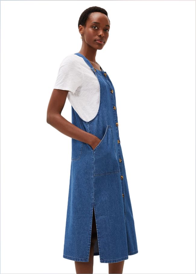  Irena Denim Pinafore Dress Denim 220962354