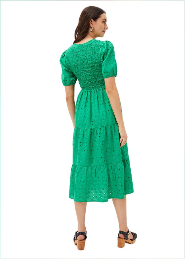  Gretta Broderie Dress Green 220963693