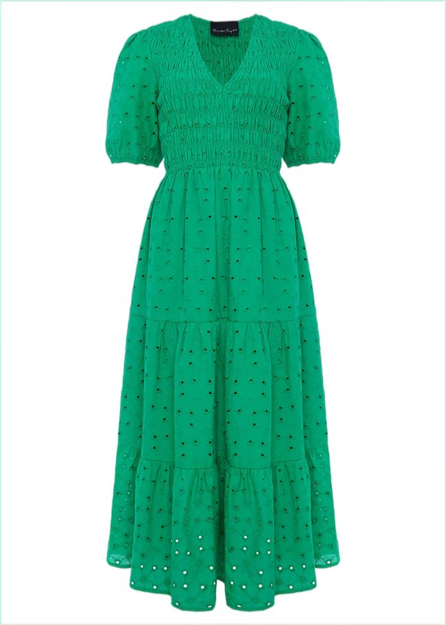  Gretta Broderie Dress Green 220963693