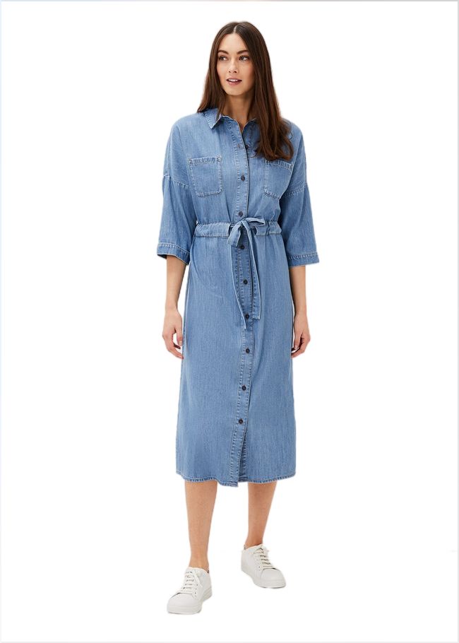  Louella Tie Shirt Dress CHAMBRAY BLUE 220981895