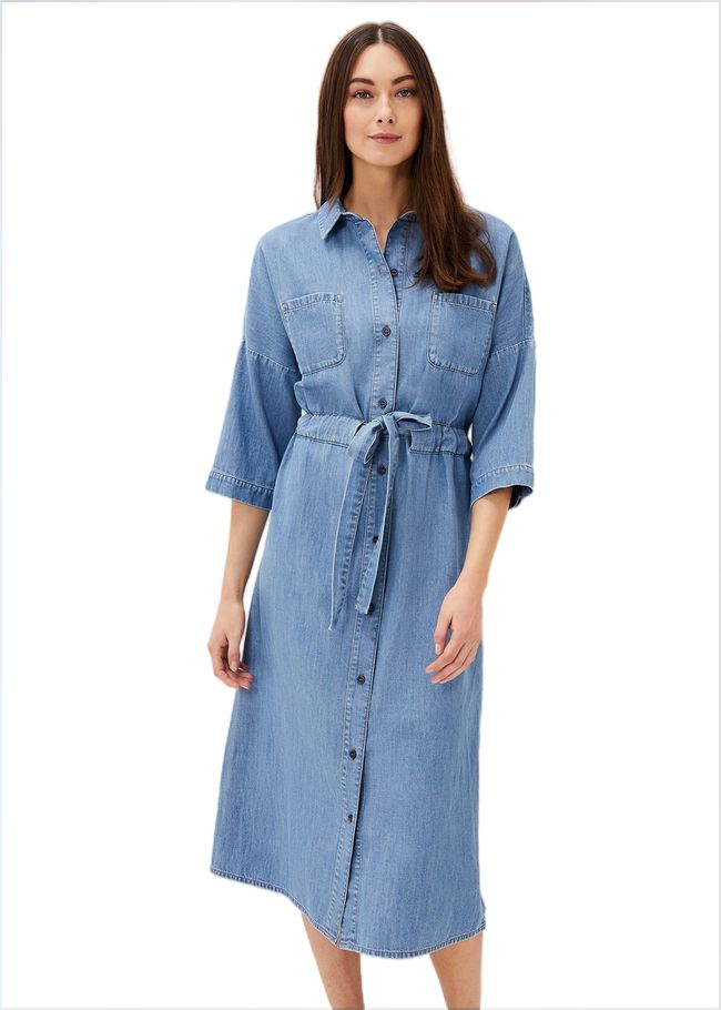  Louella Tie Shirt Dress CHAMBRAY BLUE 220981895