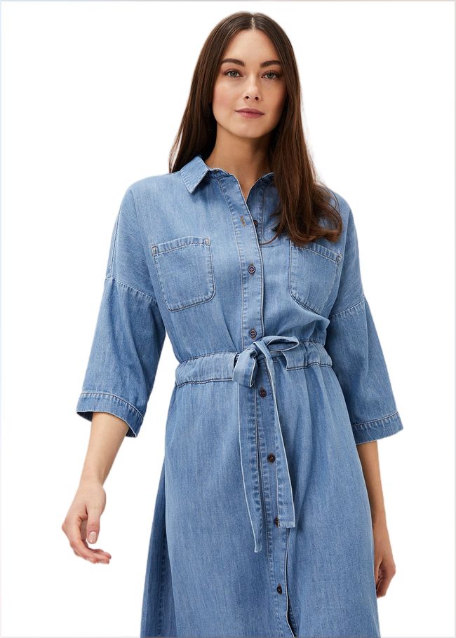  Louella Tie Shirt Dress CHAMBRAY BLUE 220981895