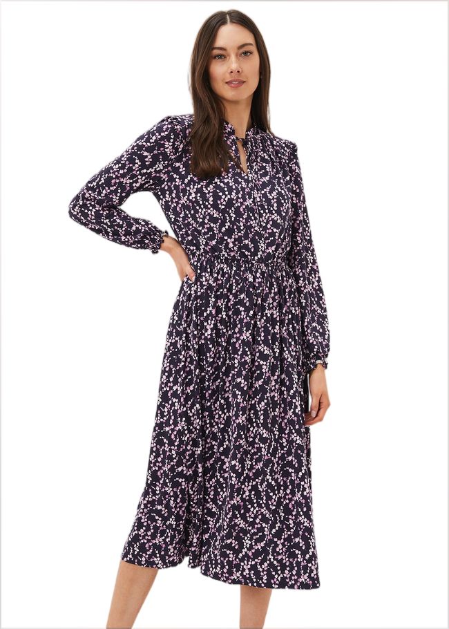  Shay Floral Midi Dress Purple/Pink 220999747