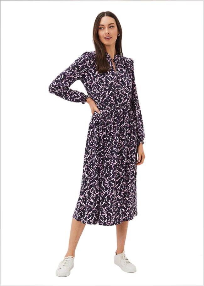  Shay Floral Midi Dress Purple/Pink 220999747