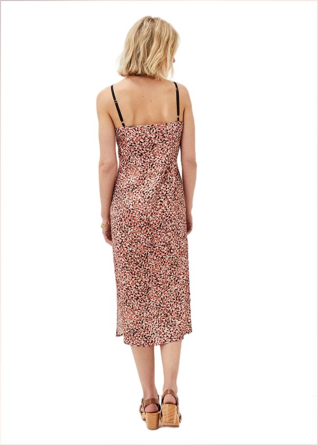  Ellerie Printed Slip Dress Natural 221007101