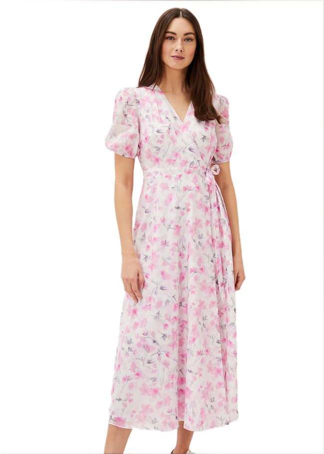  Gabriella Floral Wrap Dress Pink Multi 221008327