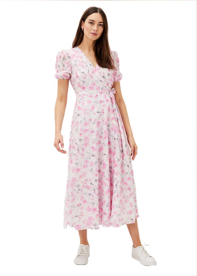  Gabriella Floral Wrap Dress Pink Multi 221008327