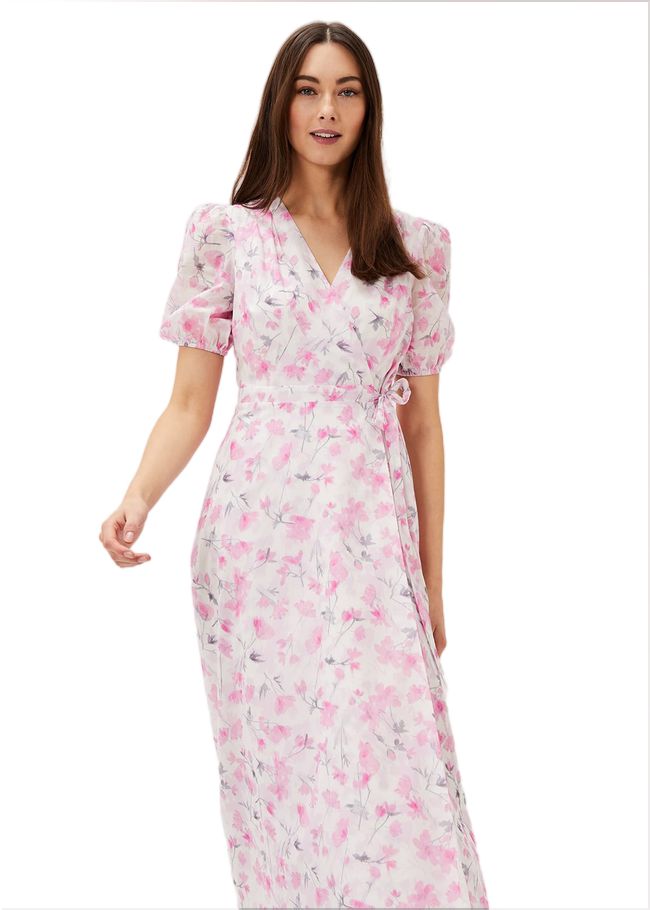  Gabriella Floral Wrap Dress Pink Multi 221008327