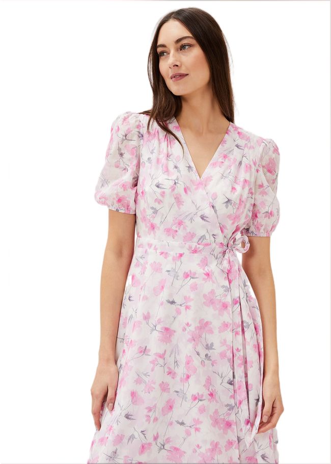  Gabriella Floral Wrap Dress Pink Multi 221008327