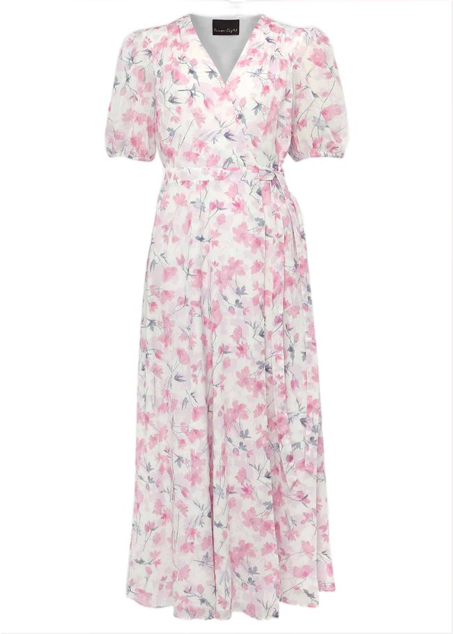  Gabriella Floral Wrap Dress Pink Multi 221008327