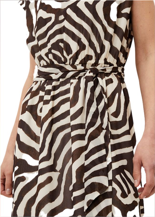  Zalaya Zebra Print Maxi Dress Multi-Coloured 221017000