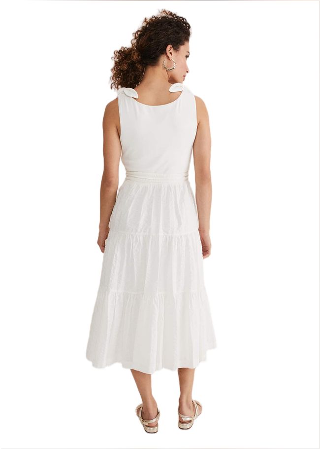  Jennie Strappy Tiered Dress White 221018055