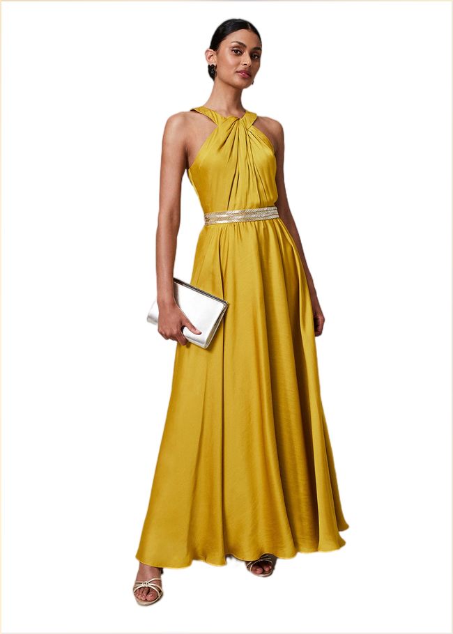  Vanessa Beaded Belt Maxi Dress Chartreuse 221024513