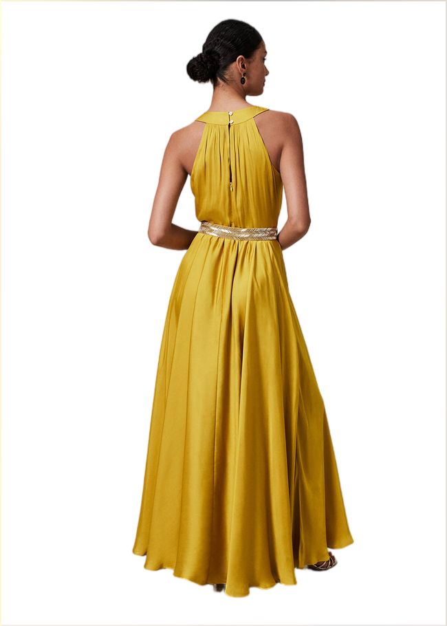  Vanessa Beaded Belt Maxi Dress Chartreuse 221024513