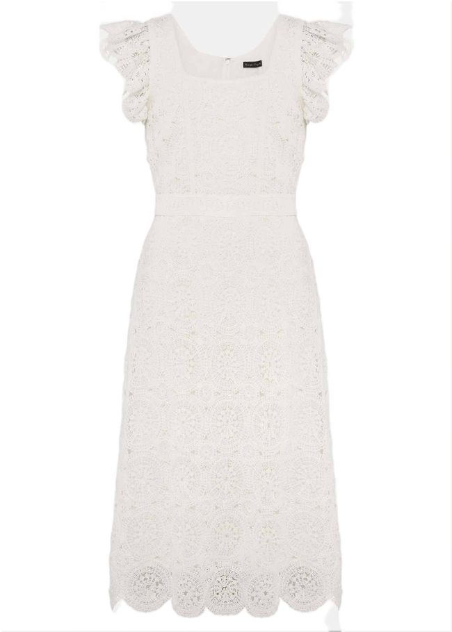  Tamari Crochet Knit Dress Ivory 221035106