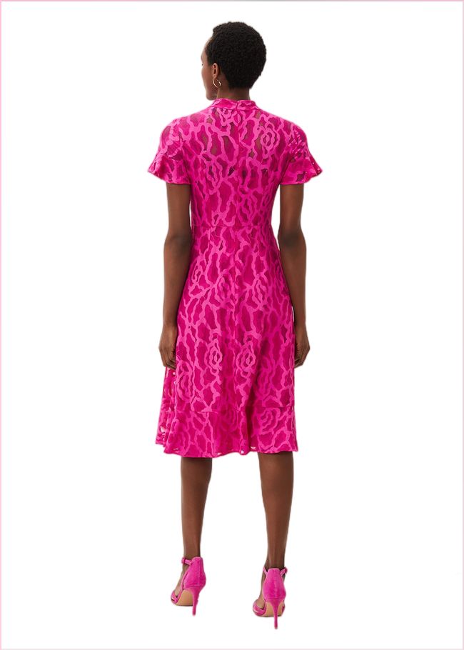  Lulu Lace Midi Dress Magenta Pink 221037389