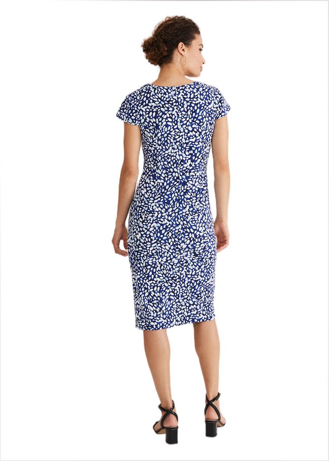  Brooke Printed Wrap Dress Blue/Multi 221047380