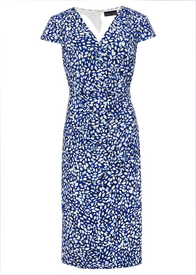  Brooke Printed Wrap Dress Blue/Multi 221047380