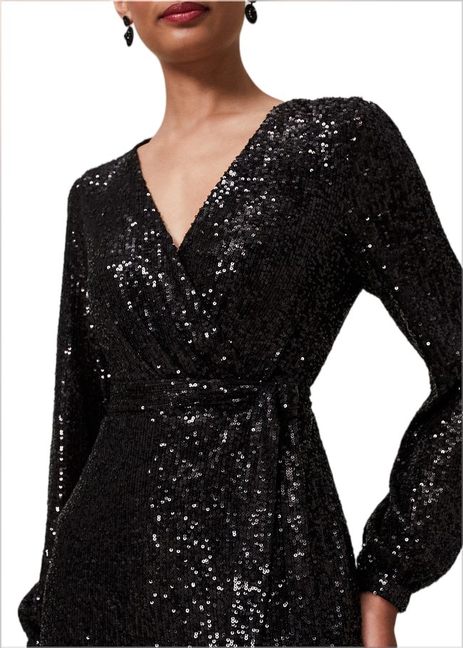  Alessandra Sequin Jumpsuit Black 221054050