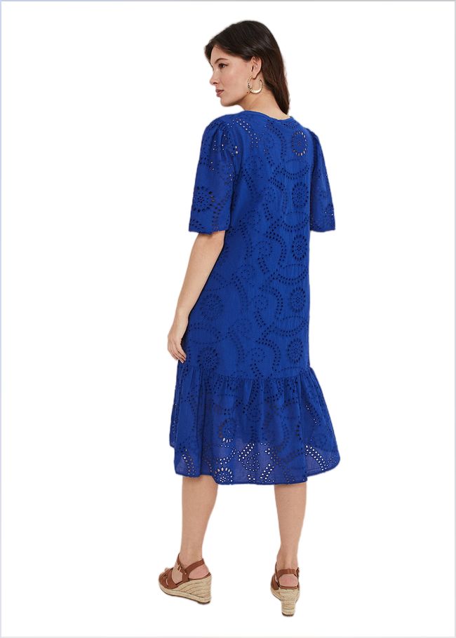  Meleri Broderie Dress Cobalt 221062751