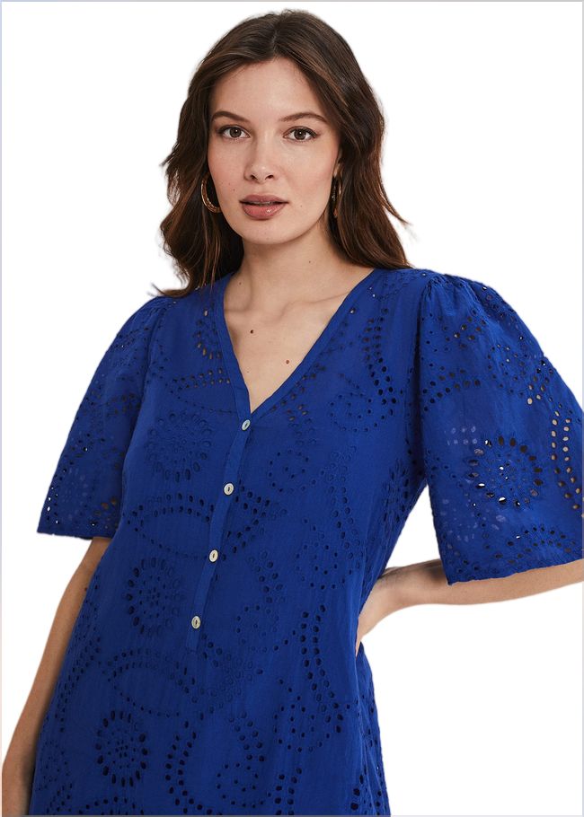  Meleri Broderie Dress Cobalt 221062751