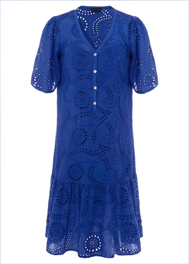  Meleri Broderie Dress Cobalt 221062751