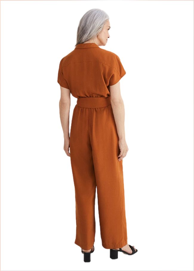  Cora Belted Jumpsuit Burnt Orange 221077062