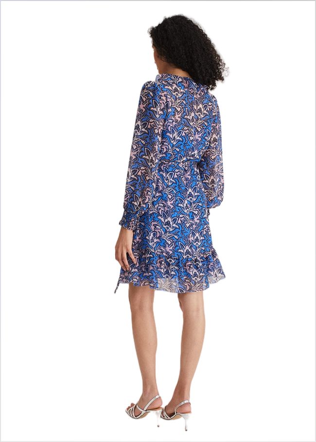  Camile Paisley Print Dress Cobalt/Multi 221085581