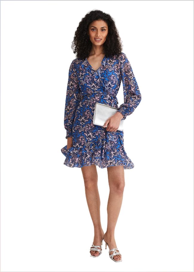  Camile Paisley Print Dress Cobalt/Multi 221085581