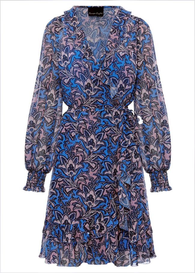  Camile Paisley Print Dress Cobalt/Multi 221085581