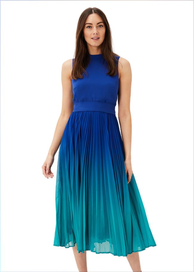  Piper Ombre Midi Dress Cobalt/Malachite 221092108