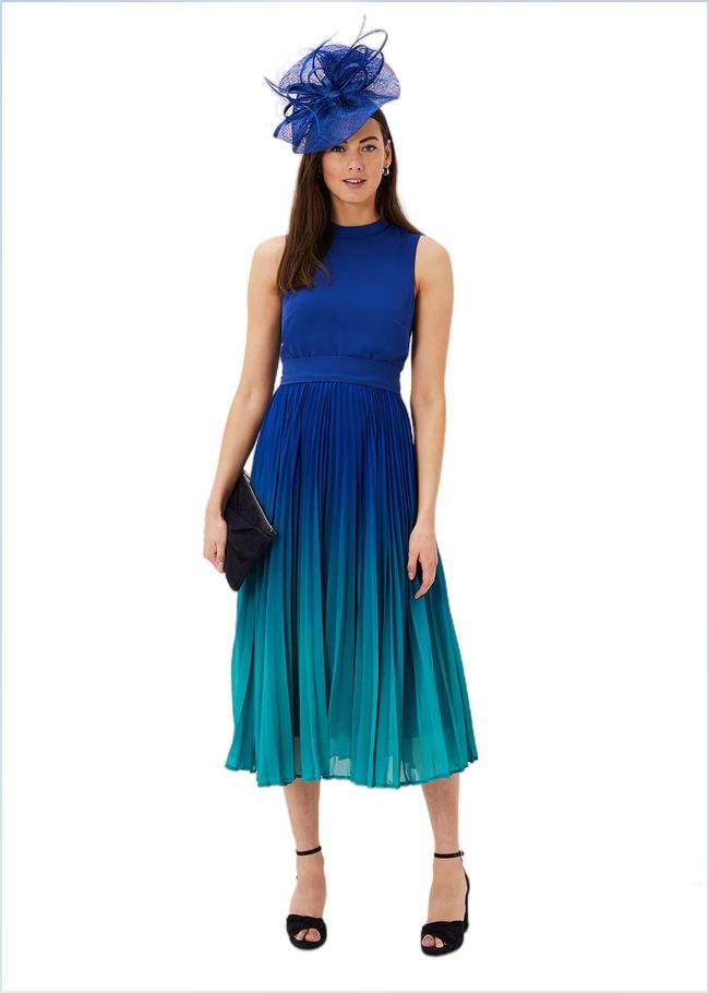  Piper Ombre Midi Dress Cobalt/Malachite 221092108