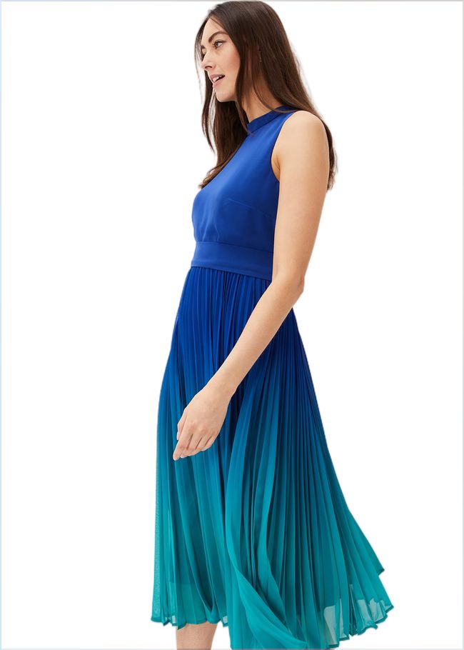  Piper Ombre Midi Dress Cobalt/Malachite 221092108