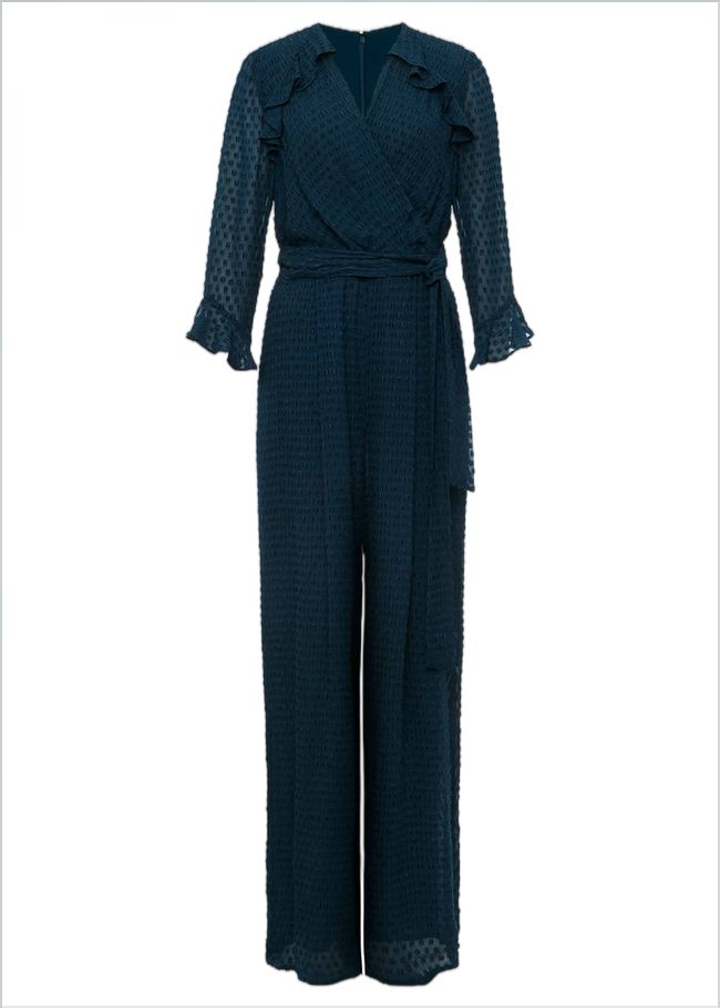  Hattie Wrap Wide Leg Jumpsuit Ocean 221094407