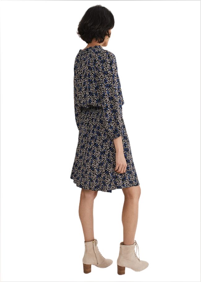  Phillipa Floral Swing Dress Navy 221109351