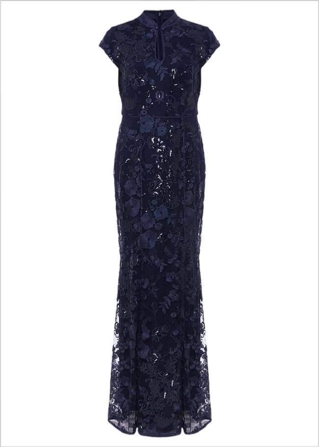  Sofia Embroidered Sequin Dress Black/Midnight 221112480