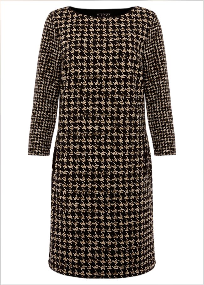  Lenia Check Dress Black/Camel 221122145