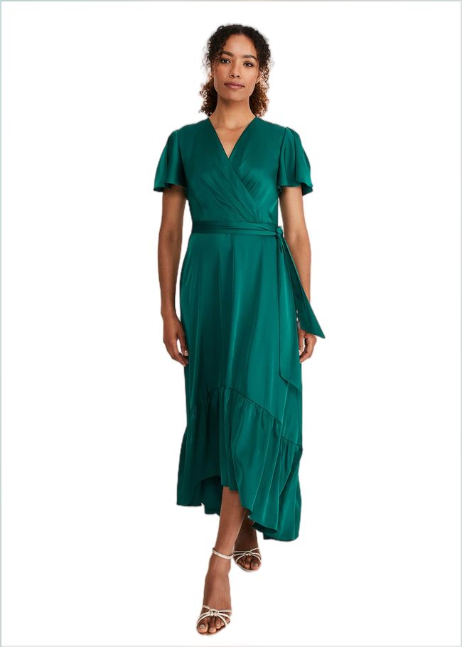  Nancie Elipse Hem Dress Jewel Green 221135038