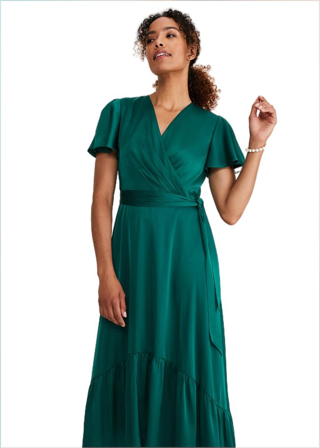  Nancie Elipse Hem Dress Jewel Green 221135038