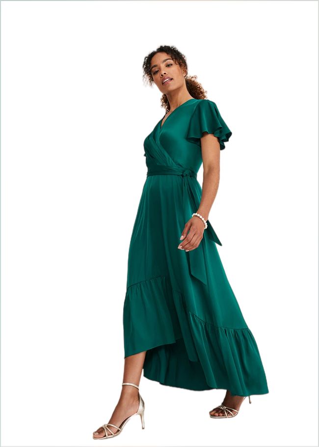  Nancie Elipse Hem Dress Jewel Green 221135038