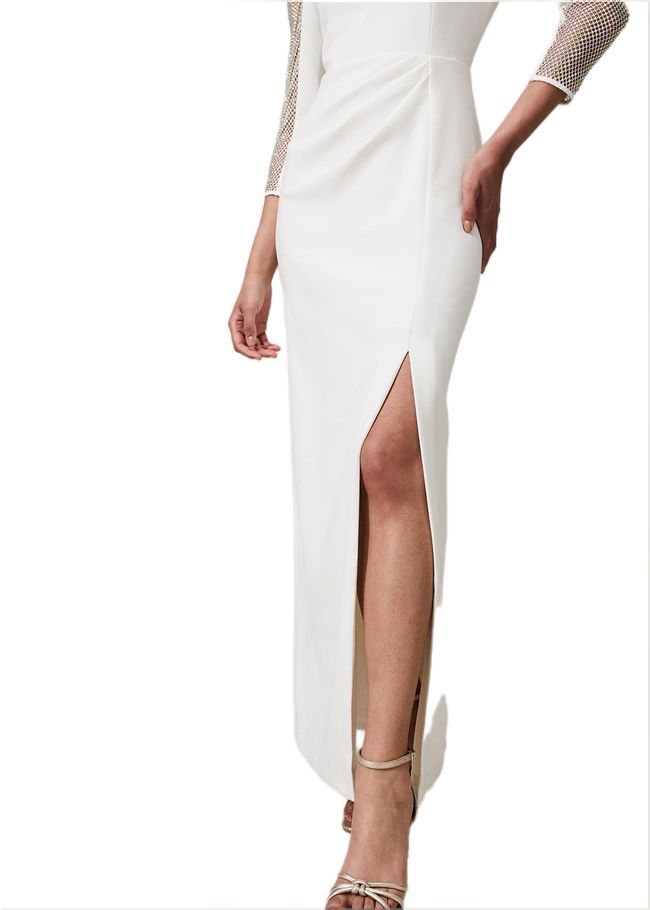  Belle Embellished Maxi Dress Ivory 221142106