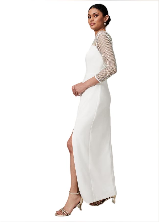  Belle Embellished Maxi Dress Ivory 221142106