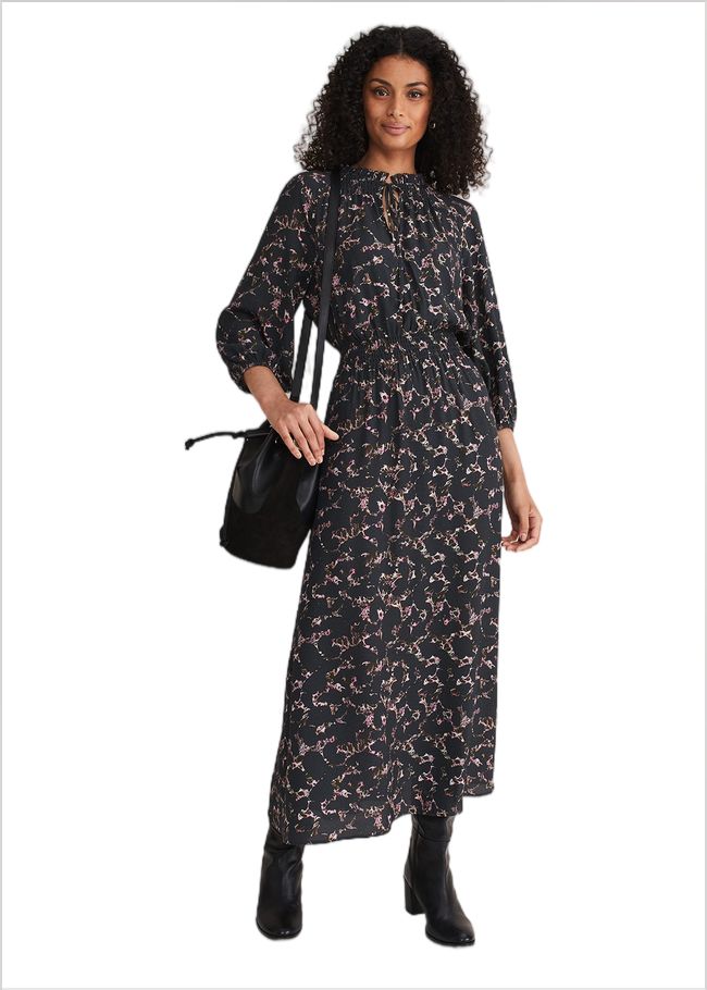  Phillipa Marble Print Midaxi Dress Carbon/Multi 221152361