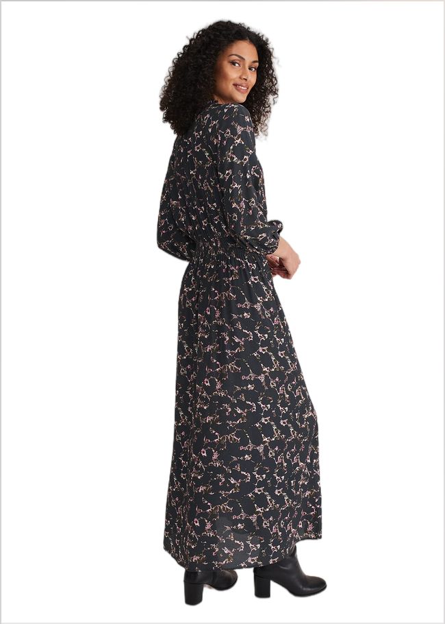  Phillipa Marble Print Midaxi Dress Carbon/Multi 221152361