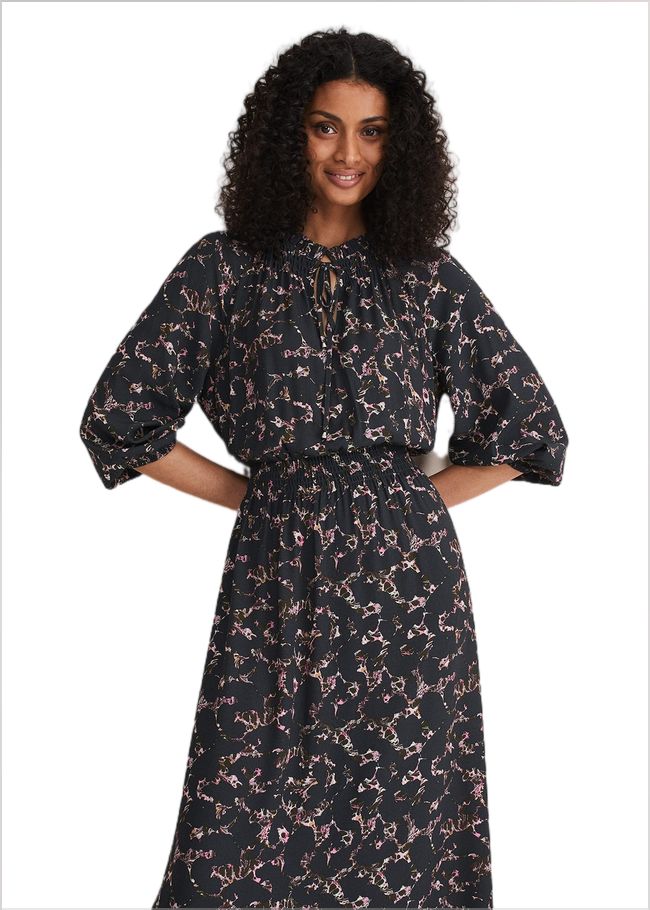  Phillipa Marble Print Midaxi Dress Carbon/Multi 221152361