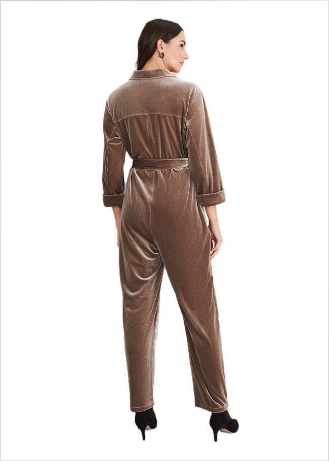  Nala Velvet Jumpsuit Mushroom 221158117