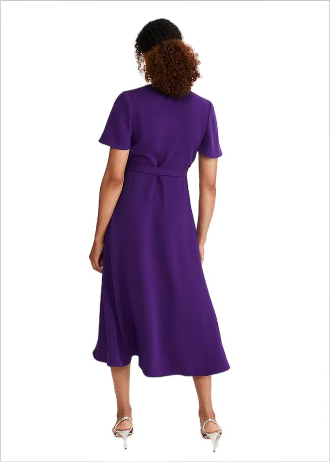  Julissa Ruffle Wrap Midi Dress Violet 221166700