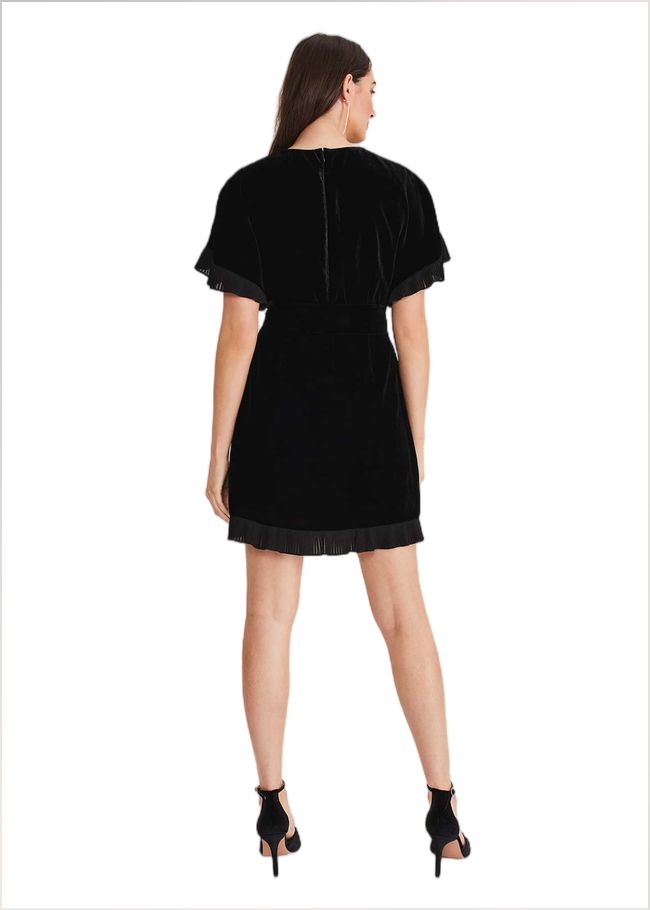  Gianna Velvet Dress Black 221175050